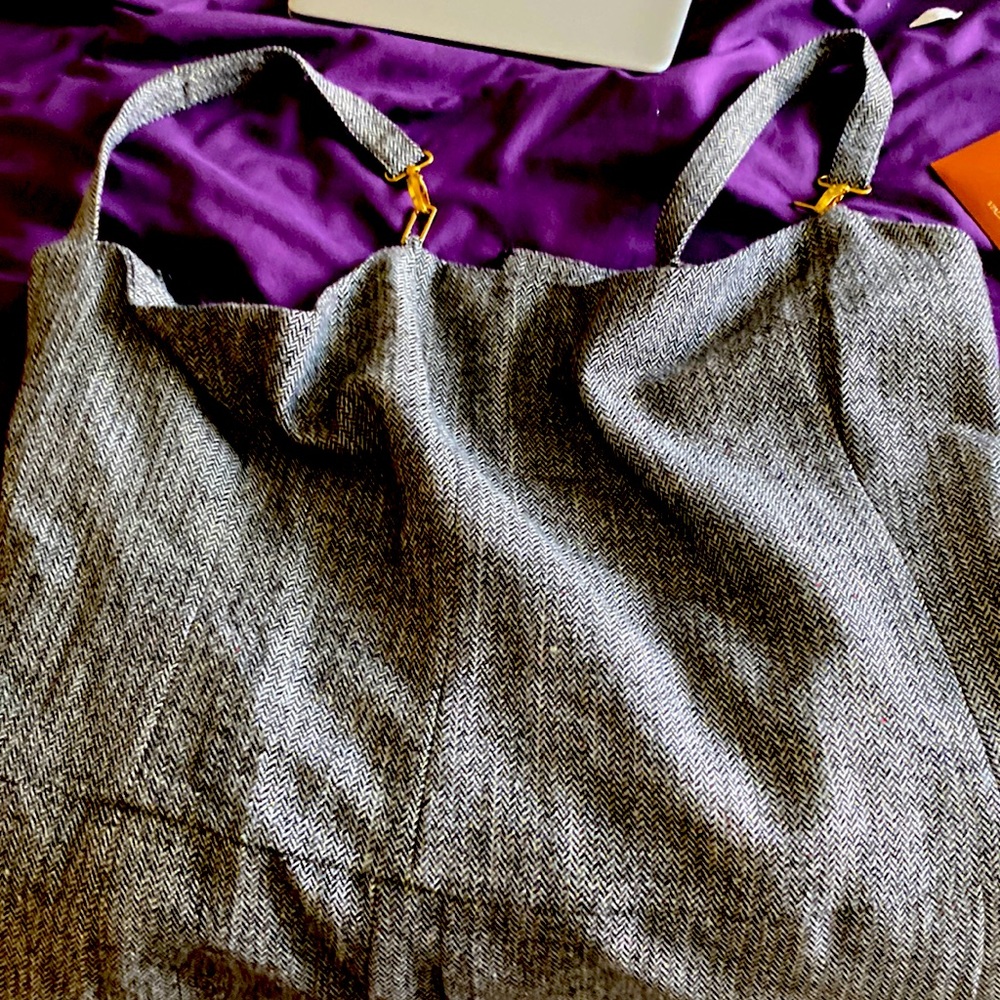 Gray  over throw